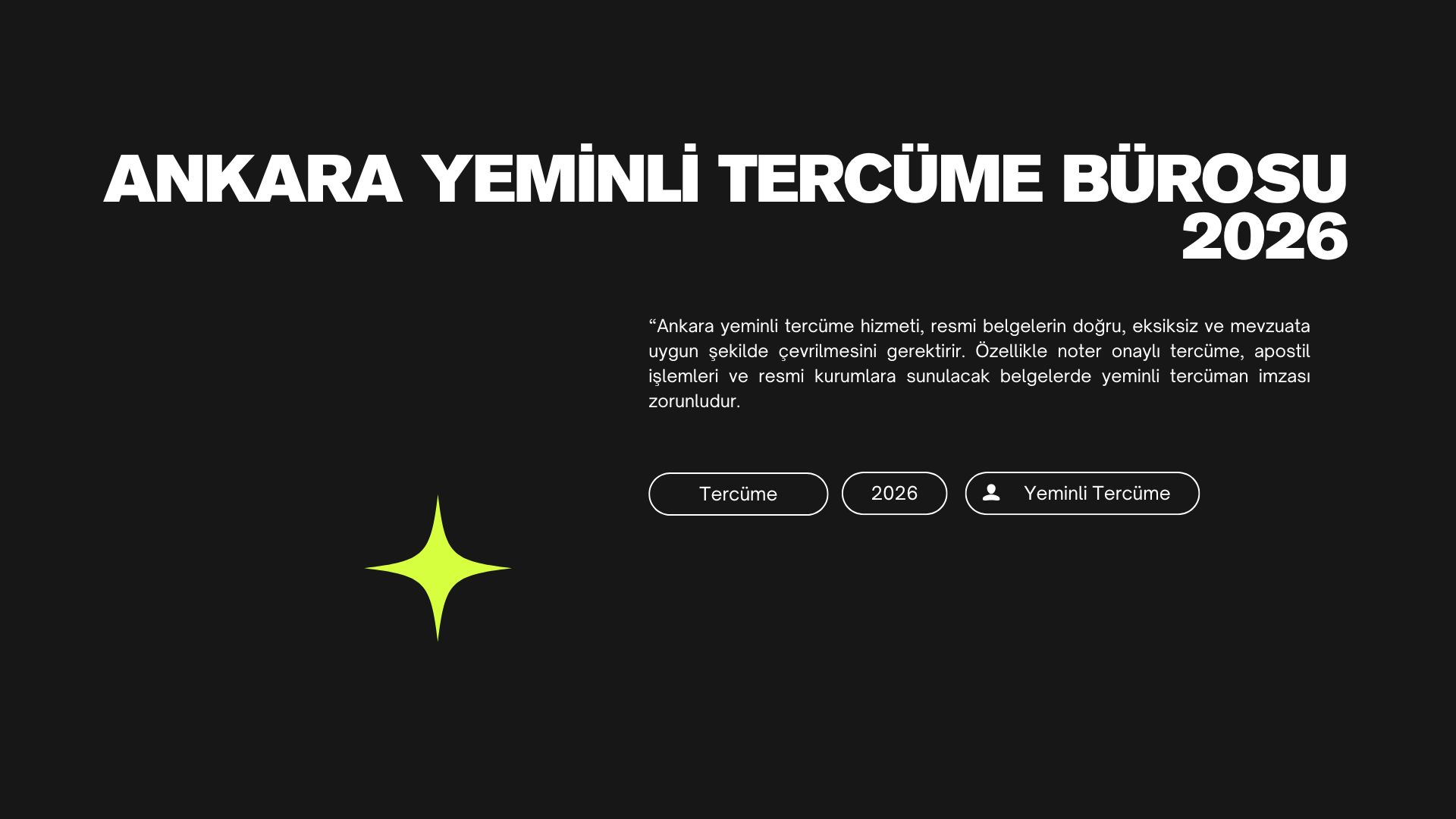 Ankara Yeminli Tercüme Bürosu