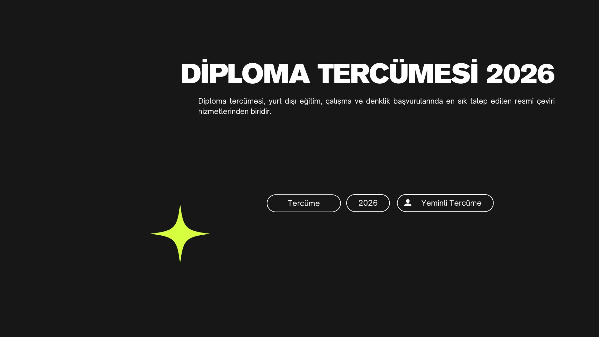 Diploma Tercümesi 2026