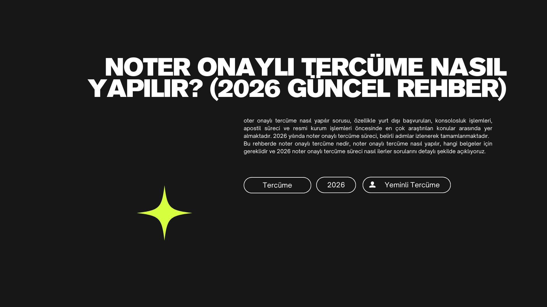 Noter Onaylı Tercüme Nasıl Yapılır