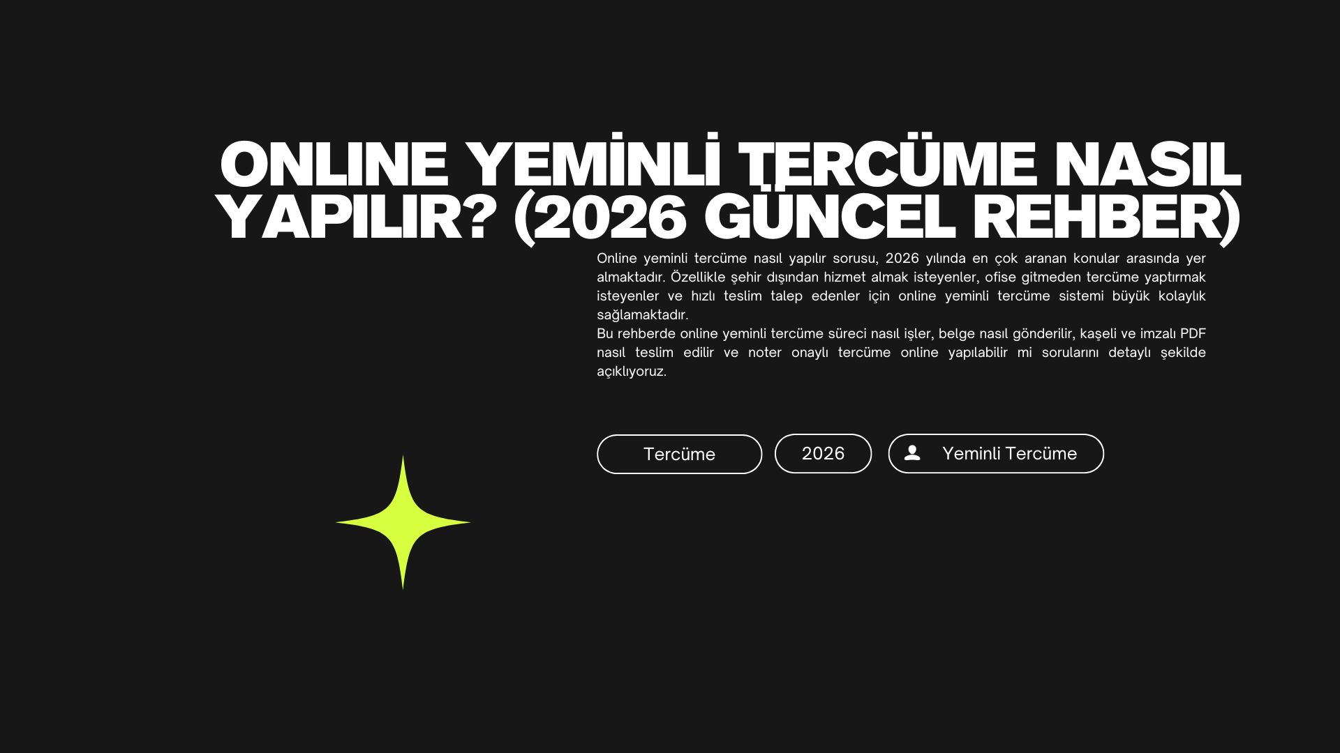 Online Yeminli Tercüme Nasıl Yapılır